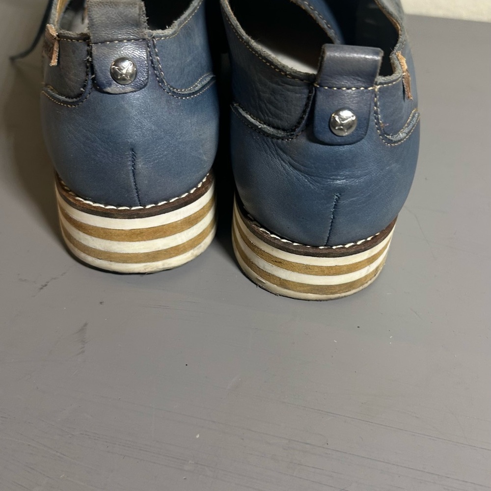 PIKOLINOS Perforated Blue Leather Oxfords - Picture 5 of 8